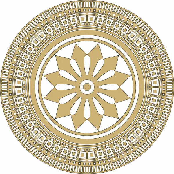 Asurluların altın ve siyah süslemeleri. Çember, sınır, Mezopatamya çerçevesi. Şablon, kadim doğunun yüzüğü.