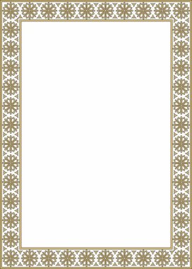 Vektör kare altın ve siyah antik Rus süsü. Slav dikdörtgeni, sınır, çerçeve. Kraliyet odalarının resimleri.