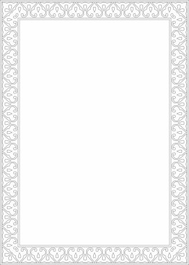 Siyah vektör, Arap ulusal kare süsü. Etnik dikdörtgen, doğu halkları çerçevesi. Farsça resim