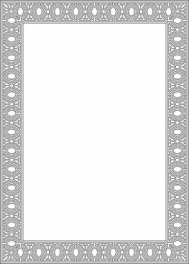 Vektör karesi Avrupa siyah taslak süsü. Dikdörtgen desen, çember, Orta Çağ yüzüğü. Diriliş sınırı. Sarayların ve kiliselerin dekorasyonları