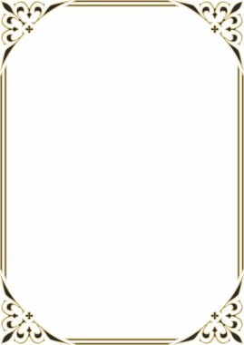 Klasik Yunan siyah ve altın kare süsü. Vektör deseni, antik Yunan dikdörtgeni. Avrupa sınırı