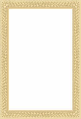 Vektör altın kareli Yakut süsü. Sonsuz dikdörtgen bir sınır, Uzak Doğu 'nun kuzey insanlarının bir çerçevesi..