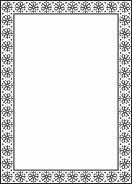 Vektör karesi siyah monokrom antik Rus süsü. Slav dikdörtgeni, sınır, çerçeve. Kraliyet odalarının resimleri.