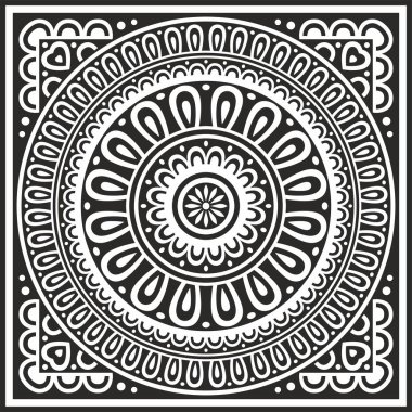 Klasik Yunan siyah monokrom kare süsü. Vektör deseni, antik Yunan dikdörtgeni. Avrupa sınırı