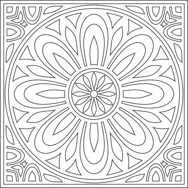 Klasik Yunan siyah ana hatlı kare süsü. Vektör deseni, antik Yunan dikdörtgeni. Avrupa sınırı