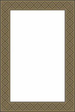 Vektör altın ve siyah kare Belarus ulusal süs çerçevesi. Slav halkları, Rus, Ukraynalı, Sırp, Polonyalı, Bulgar etnik desenli dikdörtgen. Çapraz dikiş şablonu