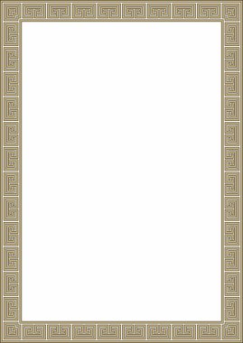 Vektör altın ve klasik Yunan kare süsü. Antik Yunan ve Roma İmparatorluğu dikdörtgeni. Bizans duvarları, zemin ve tavan resimleri. Avrupa saraylarının dekorasyonu