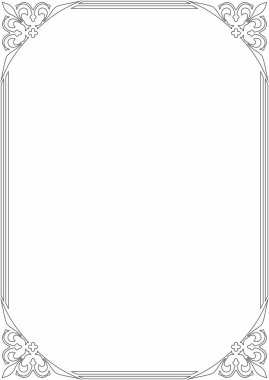 Klasik Yunan siyah ana hatlı kare süsü. Vektör deseni, antik Yunan dikdörtgeni. Avrupa sınırı