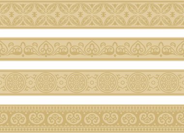 Sonsuz altın antik Rus süsü. Kusursuz Slav sınırı, çerçeve. Kraliyet odalarının resimleri.