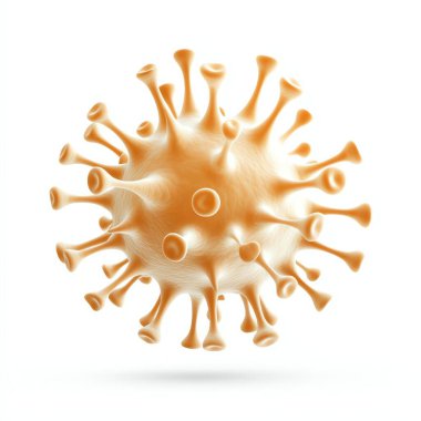 A detailed 3D rendering of a virus, showcasing its complex structure with protruding spikes. This image highlights the intricacies of microorganisms in a visually engaging way. clipart