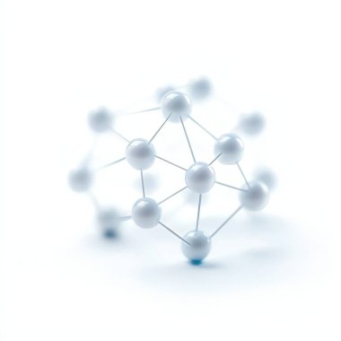 A close-up shot of a molecular structure, highlighting the interconnectedness of atoms. This image symbolizes scientific innovation, research, and the foundations of chemistry. clipart