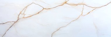 A stunning white marble surface features delicate golden veins creating an elegant and luxurious appearance, perfect for interior designs, countertops, or artistic backgrounds. clipart