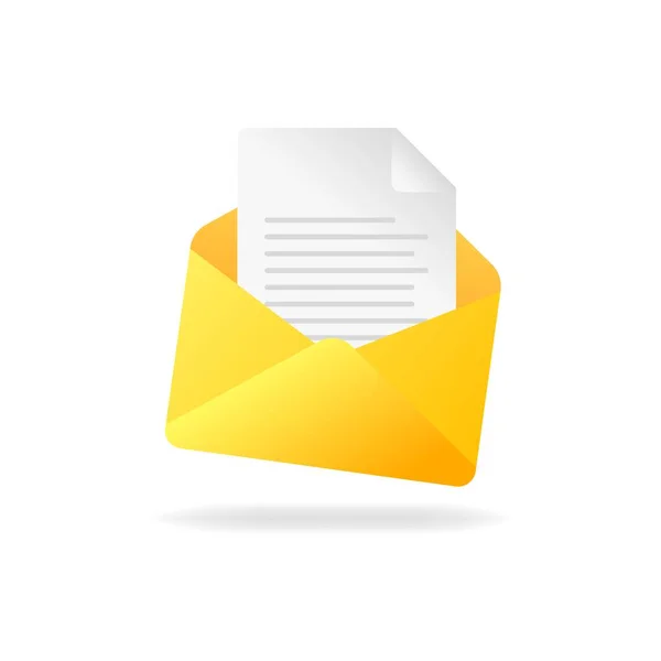 添付文書 フラット 電子文書は メール 仕事のメール 仕事の対応で送信します ベクターアイコン — ストックベクタ
