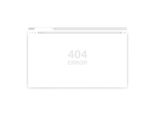 Помилка 404 Плоска Біла Сторінка Знайдена Помилка Відкритті Сайту Векторні — стоковий вектор