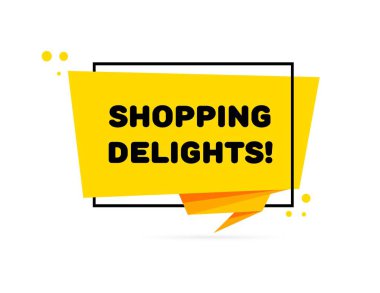 Alışveriş zevkleri ikonu. Düz, sarı, alışveriş ikonu, alışveriş zevkleri. Vektör simgesi