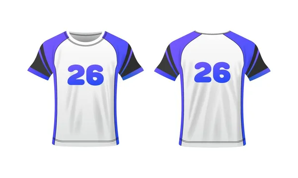 Shirt Mockup Flat Shirt Football Layout Shirt Mockup Numbers Your — Stock Vector