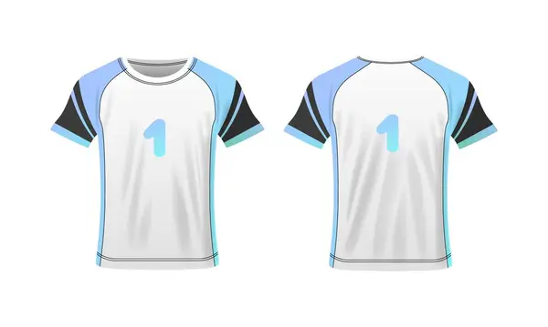 Shirt Mockup Layout Flat Shirt Football Layout Shirt Mockup Your — Stock Vector