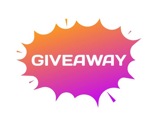 Взрыв в сторону. Плоский, цветной, взрывной знак, знак. Значок вектора