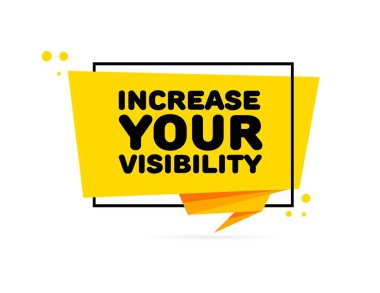 Görünürlük işaretini arttır. Düz, sarı, şimşek işareti, görünürlüğünü arttır. Vektör simgesi