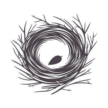 Yuva Logosu Tasarımı. Basit bir yuva logosu. kuş yuvası tasarımı