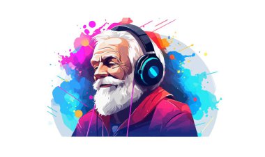 siber punk stili eski vektör düz izole vektör biçimi illüstrasyonu