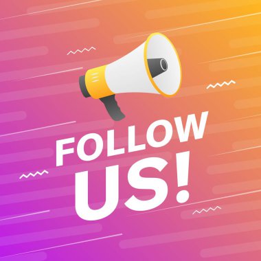 Sancak simgesini takip edin. Düz stil. Vektör illüstrasyonu