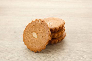 Ontbijtkoek, traditional Dutch spice bread, with butter and cinnamon clipart