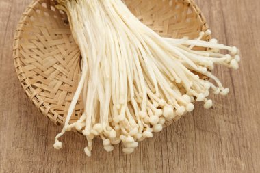 Enoki mantarı (jamur enoki), fasulye filizi gibi uzun beyaz meyveli bir vücudu olan yenilebilir bir mantar türüdür.