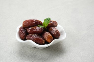 Lezzetli Kurma Tunus, tatlı, kurutulmuş hurma meyveleri. Ramazan boyunca popüler