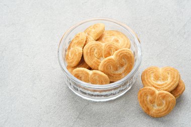 Tasty Almond Cookies with heart shape  clipart