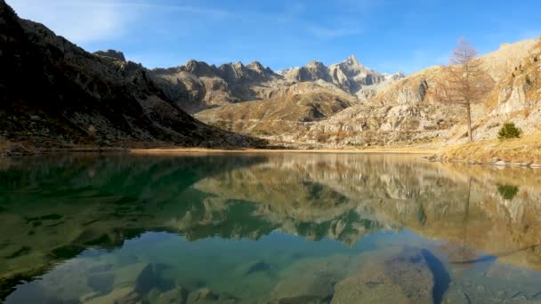 Fantastyczny Krajobraz Alpejskiego Jeziora Lodowcowego — Wideo stockowe
