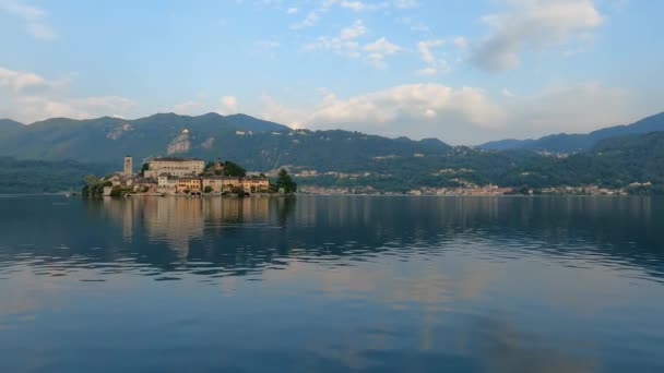 Ilha San Giulio Lago Orta Itália — Vídeo de Stock