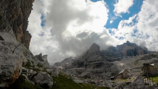 Alpina Landskap Italienska Dolomiterna — Stockvideo