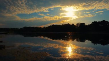Winter Landscape at Sunset on the River - 5K