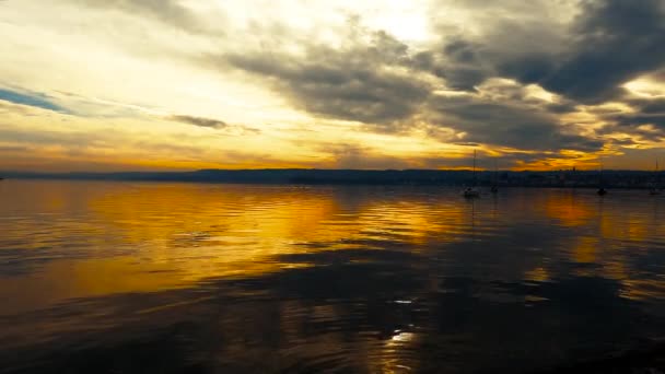 Fantastic Winter Sunset Lake Mp4 — Vídeo de Stock