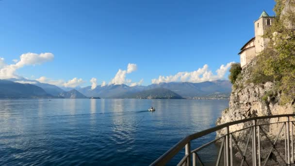 Ιταλικά Τοπία Στη Λίμνη Maggiore — Αρχείο Βίντεο