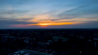 Aerial Drone - First Light of Dawn on the City of Florence