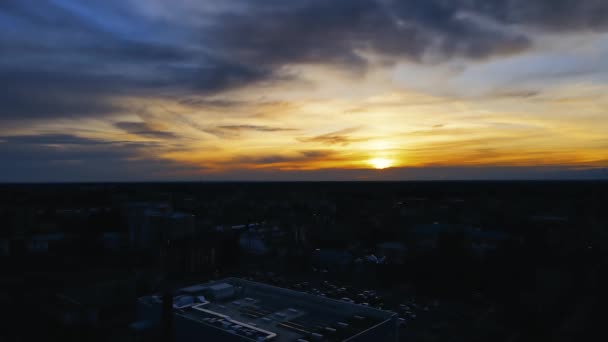 Aerial Drone Fantastic Sunset Landscape City Florence — Stockvideo