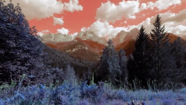 Abstract Alpine Landscape Italian Dolomites — Αρχείο Βίντεο