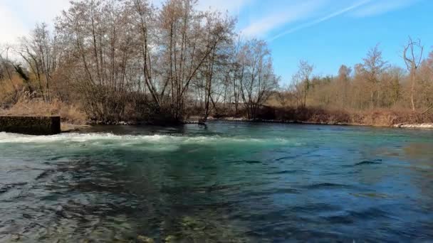 Landscape River Turquoise Water — Vídeo de Stock