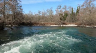  Winter Landscape on a Stream with Turquoise Water - 5K