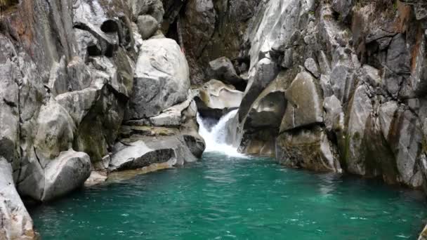 Fantastisch Landschap Dolomieten Met Turkoois Meer Water — Stockvideo