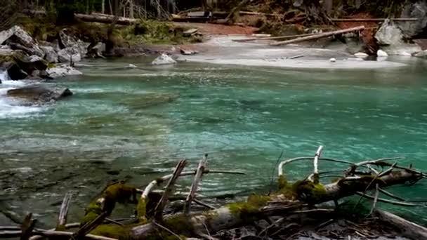 Espetacular Lago Turquesa Nas Dolomitas Italianas — Vídeo de Stock