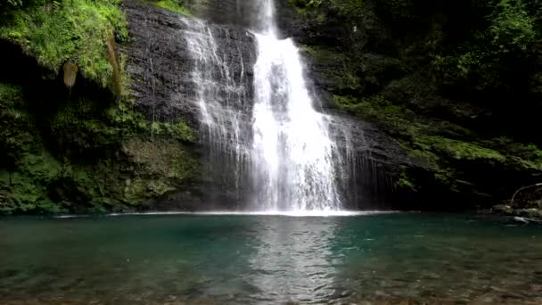 Sonido Calmante Una Cascada Medio Naturaleza — Vídeos de Stock