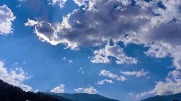 Timelapse Ορεινό Τοπίο Σύννεφα — Αρχείο Βίντεο