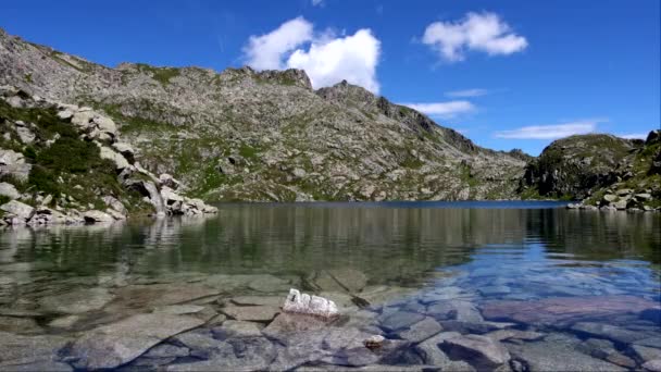 Lake Serodoli Lake Gelato Two Brothers Ice Adamello Brenta Nature — Stock Video