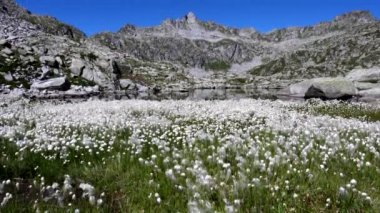  Serodoli 'nin buzul gölü üzerindeki muhteşem ay manzarası