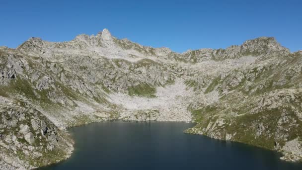 Drone Aereo Paesaggio Spettacolare Lago Alpino — Video Stock