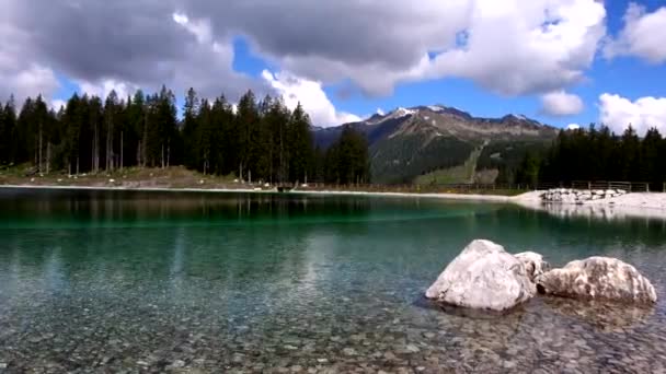 Lake Montagnoli Een Natuurlijk Paradijs Dolomieten — Stockvideo