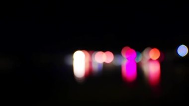Bokeh - Arona Limanı üzerindeki muhteşem gece manzarası